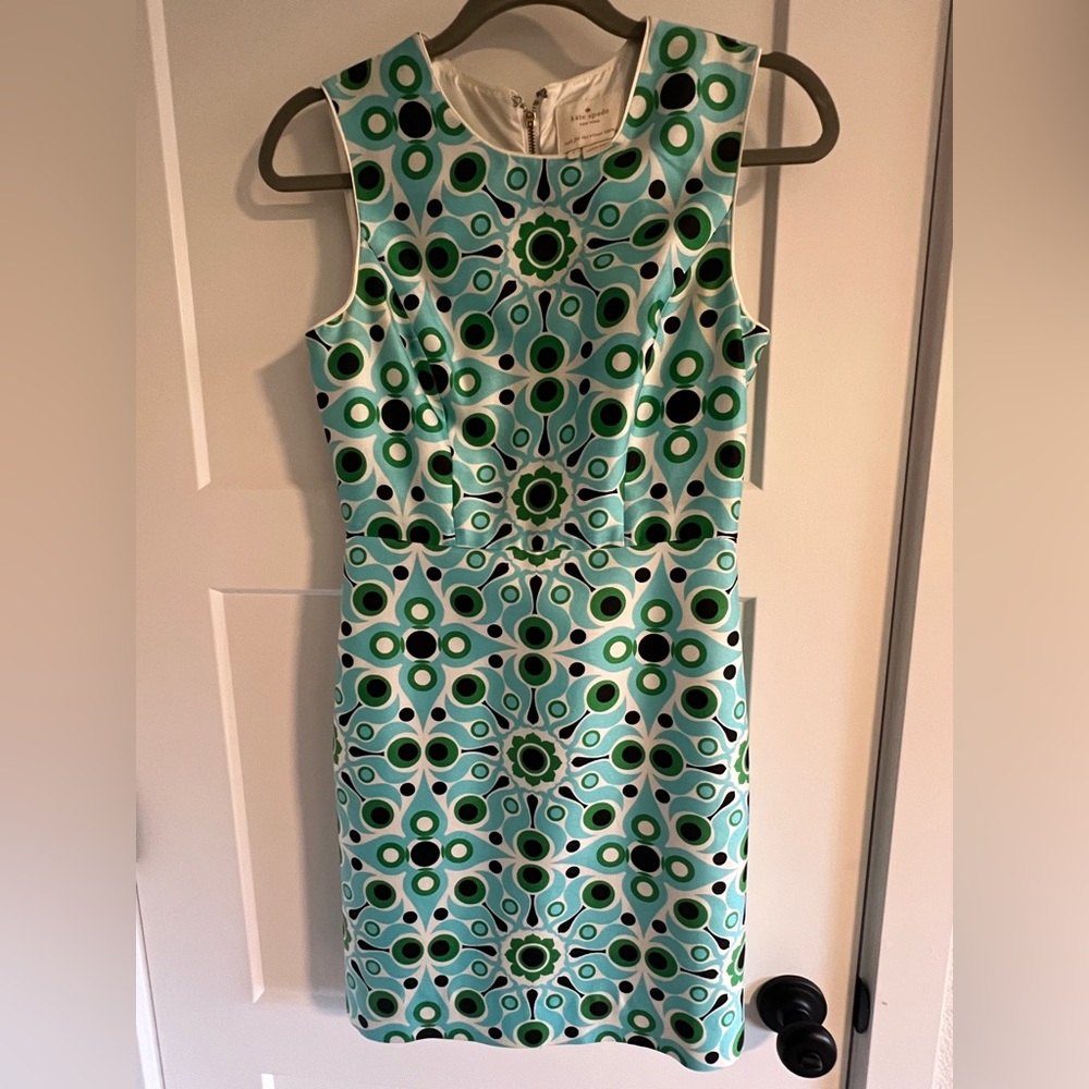 Kate Spade Turquoise Polka Dot Mini Dress